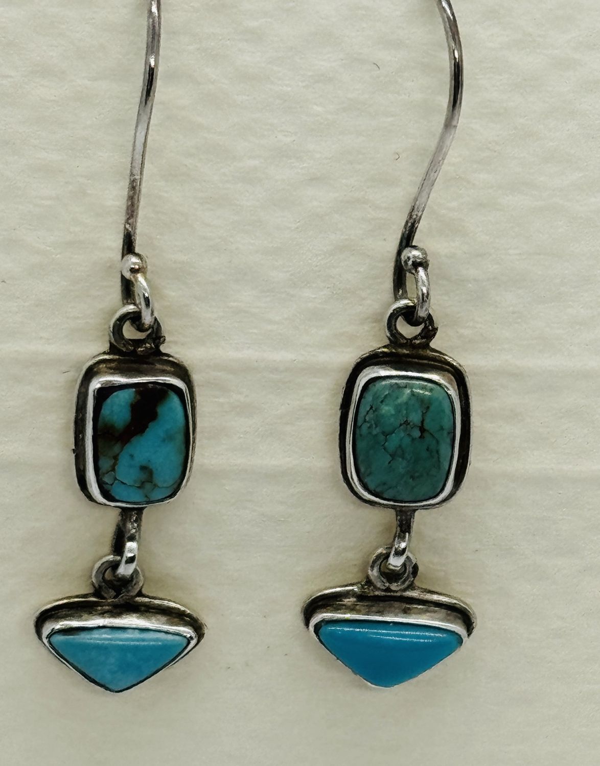 Bourie Earrings Turquoise Double Tier