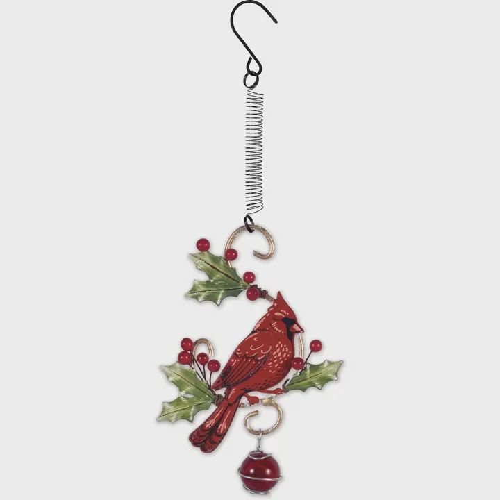 Sunset Cardinal Bouncy Ornament