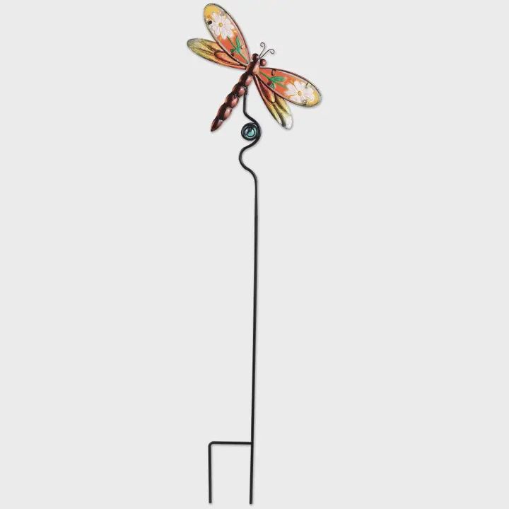 Sunset Dragonfly Garden Stake