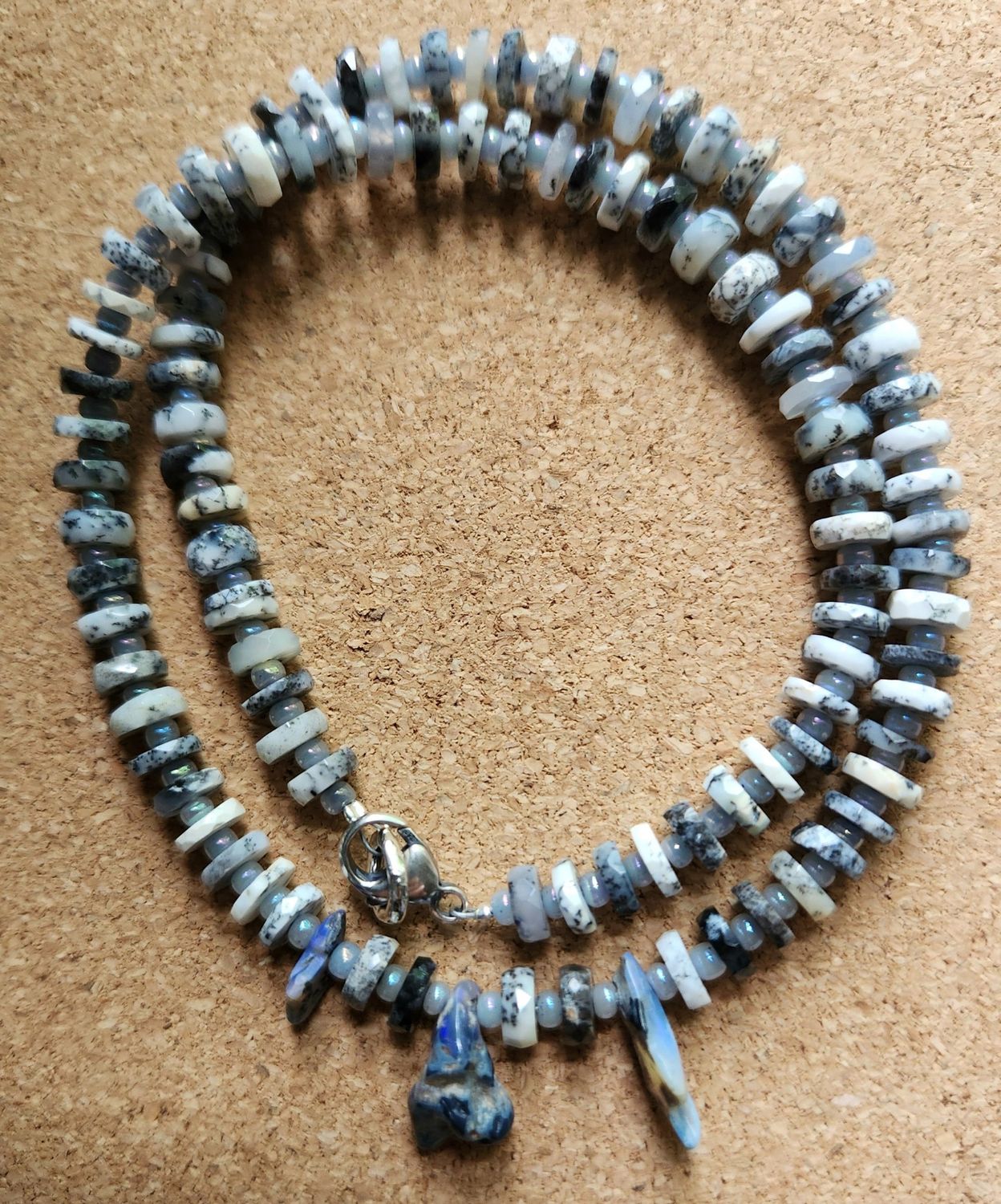 Bourie Necklace Welo Ethiopean Opal W/Abstract Opal Nuggets