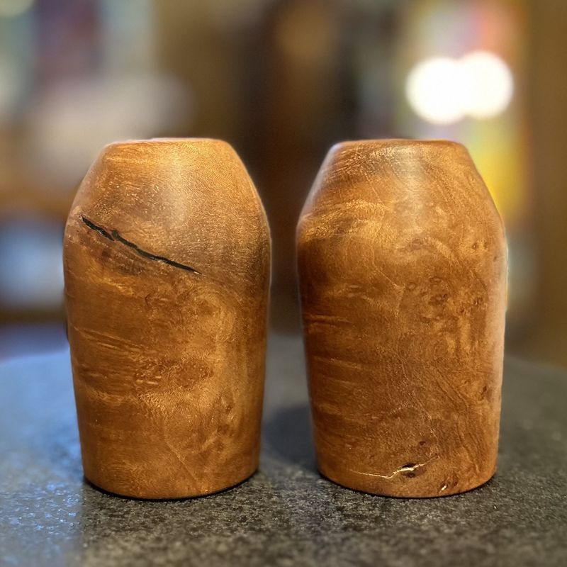 Blankenberg Madrone Burl Salt and Pepper Shaker Set