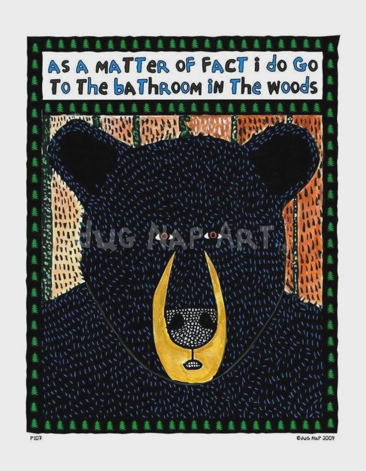 Dug Nap Print &quot;Bear Bathroom&quot;