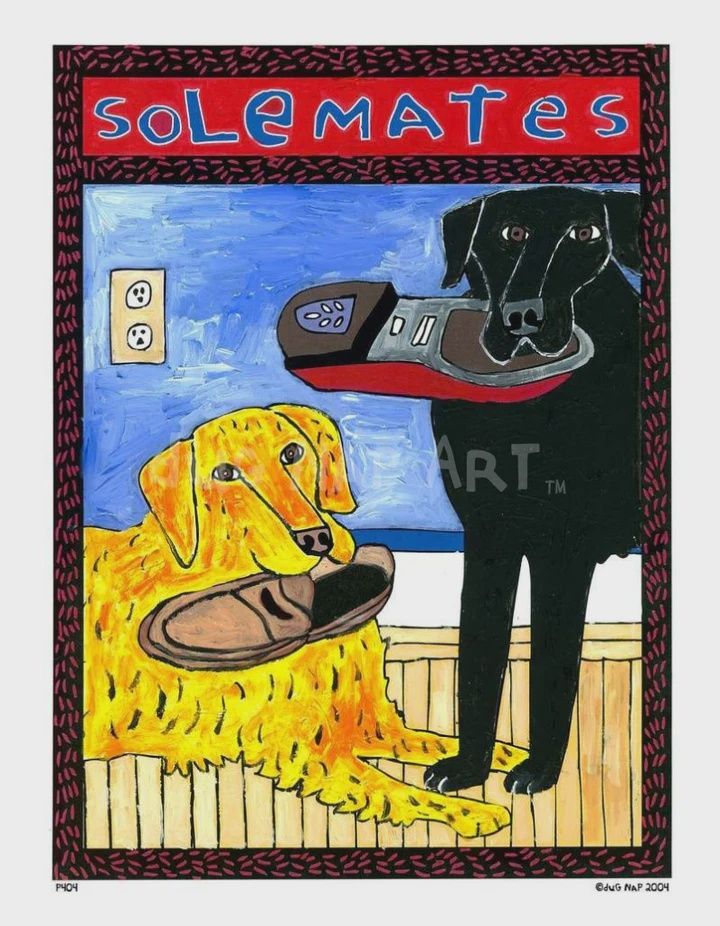 Dug Nap  Print &quot;Dogs-Solemates&quot;