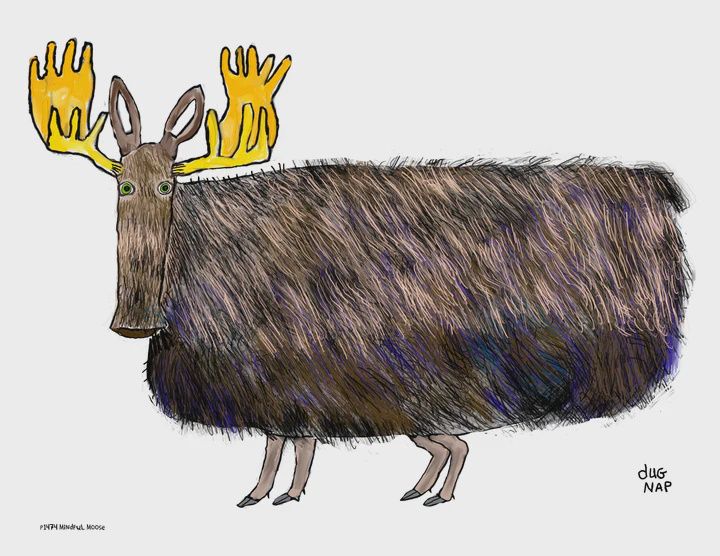 Dug Nap Print &quot;Mindful Moose&quot;
