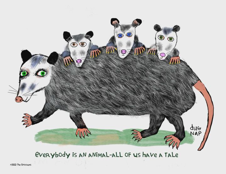 Dug Nap Print &quot;The Opossums&quot;