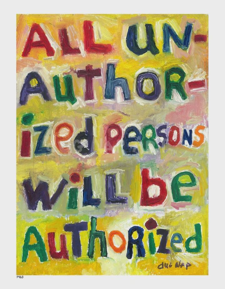 Dug Nap Print &quot;All Unauthorized Persons&quot;