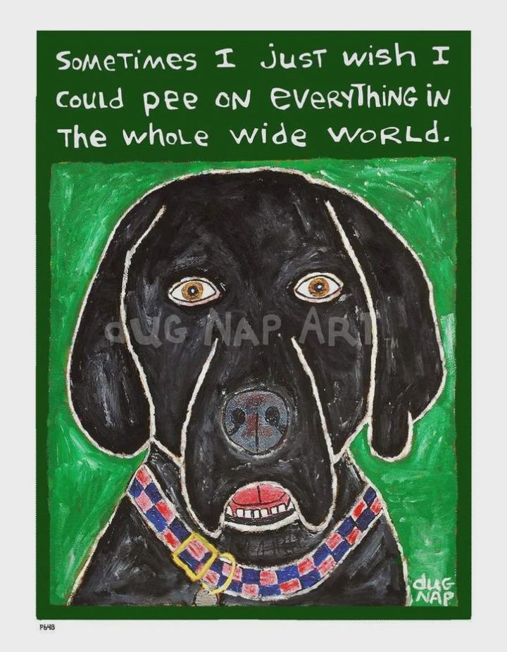 Dug Nap Print &quot;Dog Pee&quot; Black Lab