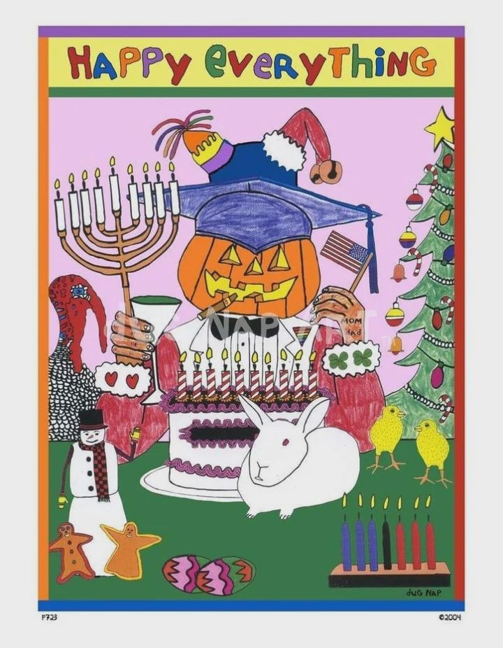 Dug Nap Print &quot;Happy Everything&quot;
