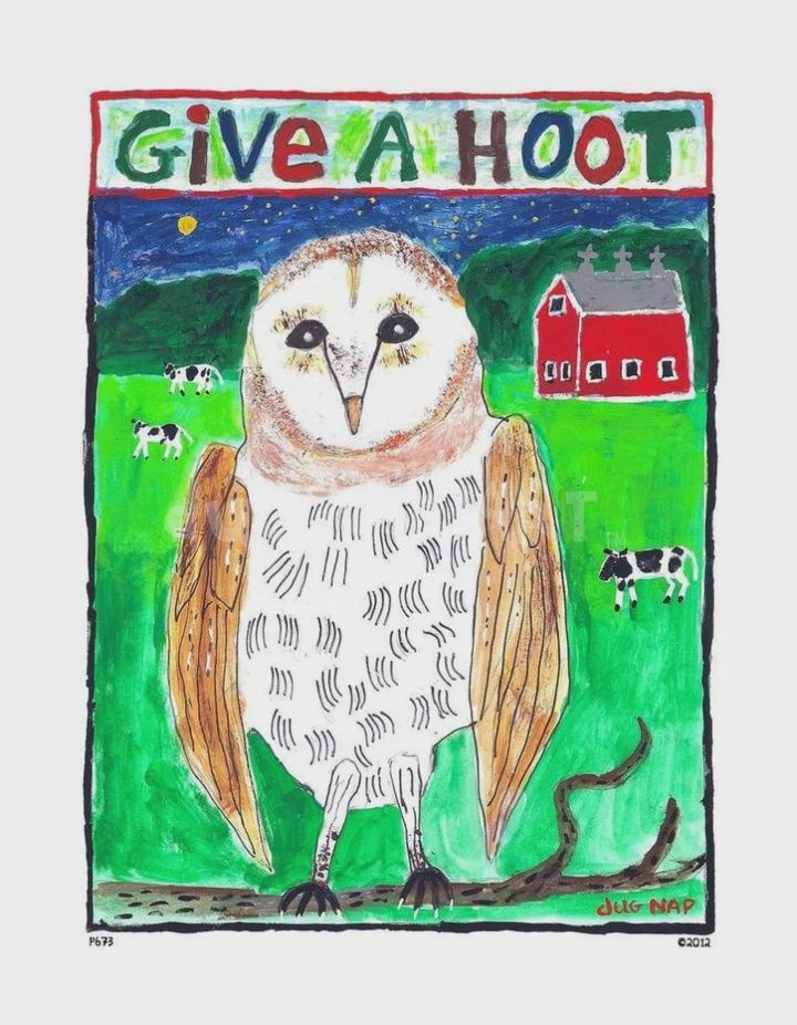Dug Nap Print &quot;Give A Hoot&quot;