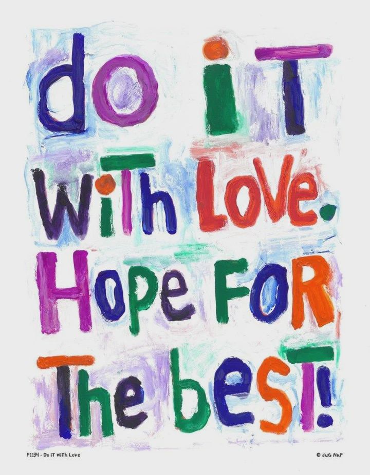 Dug Nap Print &quot;Do It With Love&quot;