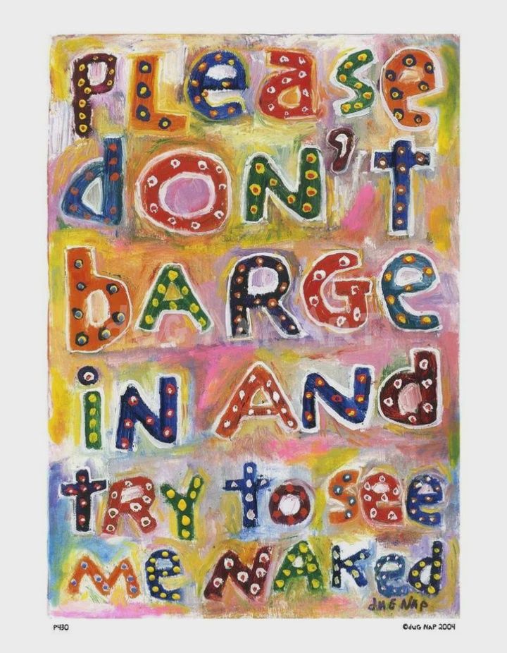 Dug Nap Print &quot;Don&#39;t Barge In&quot;