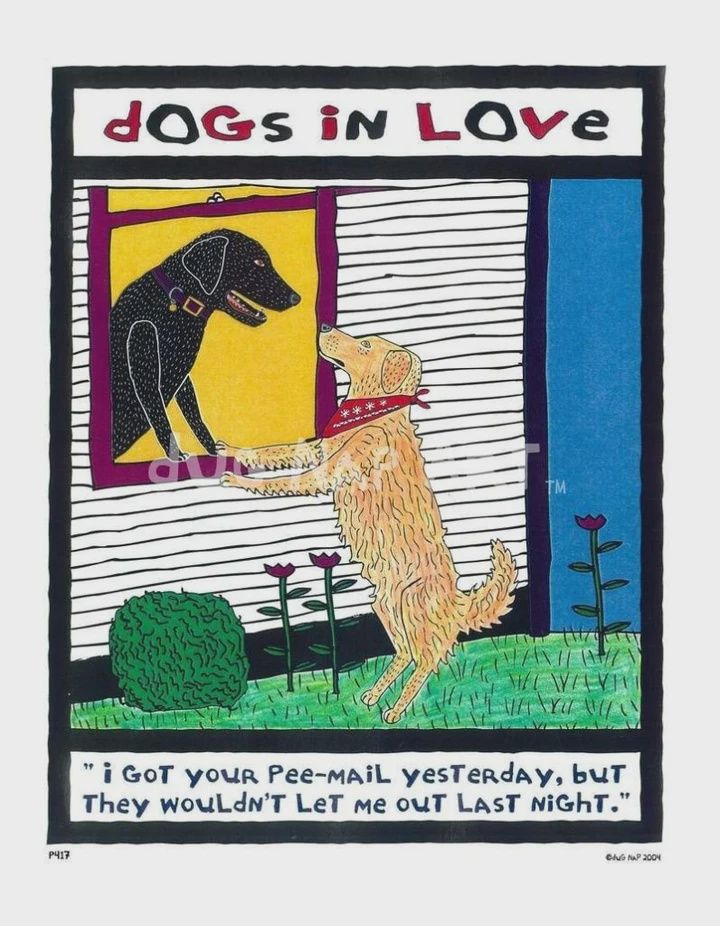 Dug Nap Print &quot;Dogs In Love&quot;
