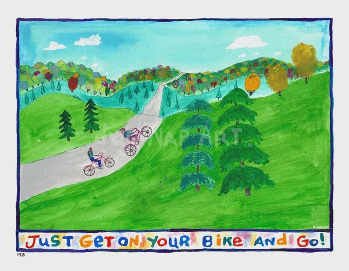 Dug Nap Print &quot;Get On Your Bike And Go&quot;