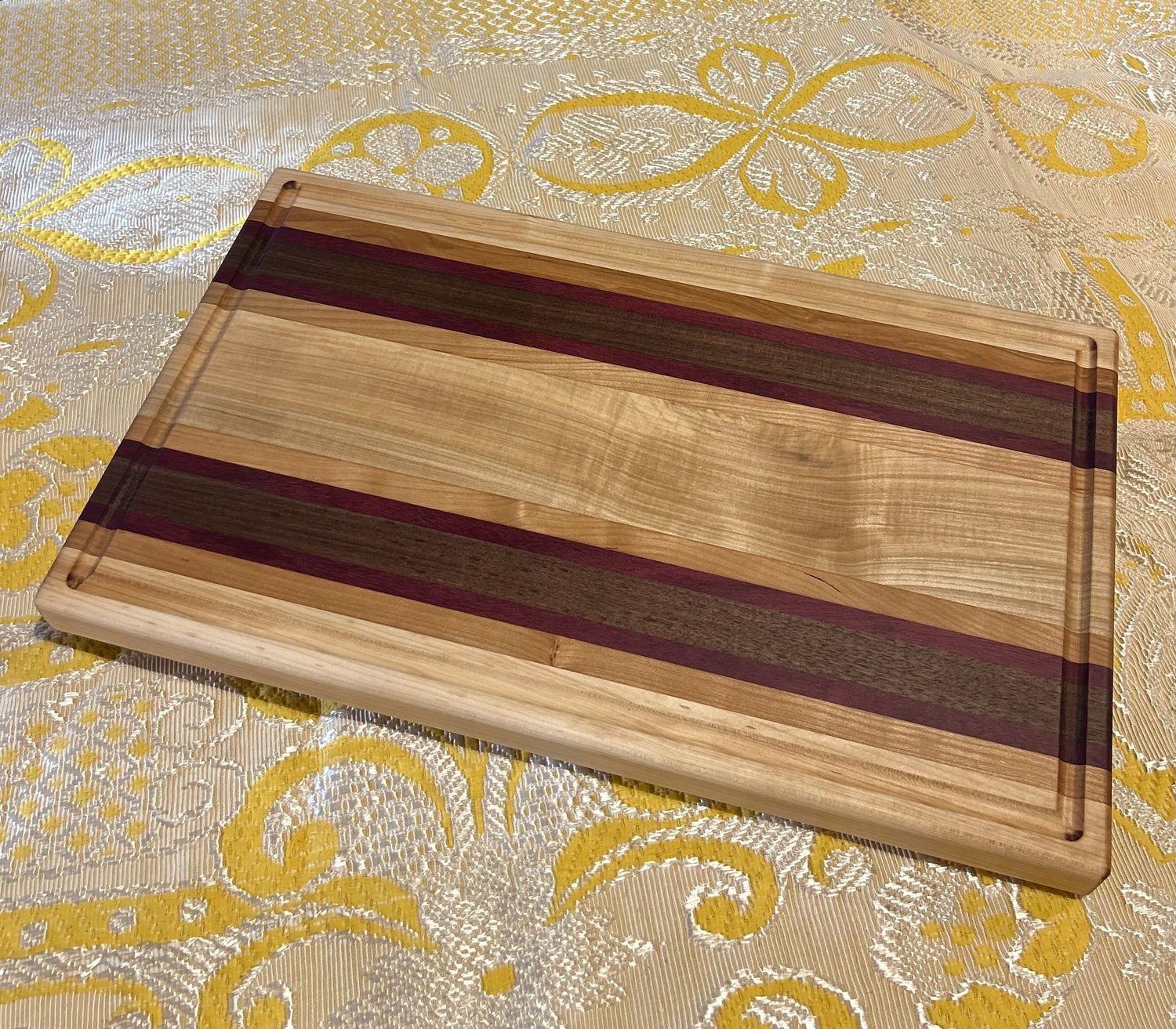 Straight Grain Cutting Board Black Locust, Walnut, Purple Heartwood, Maple and Hickory