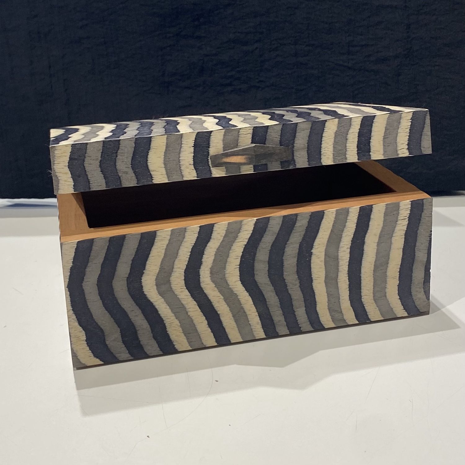 Cole Box Grey and White English Veneer Large