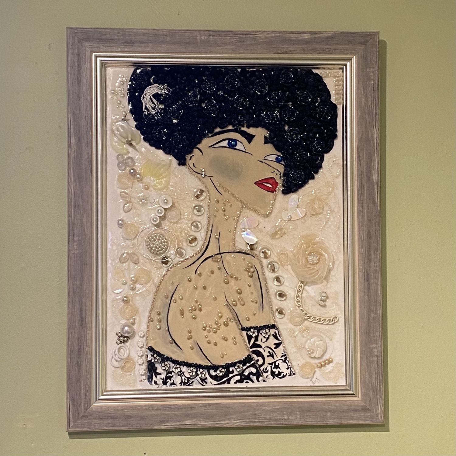 Robbins Original Artwork &quot;Woman Looking Over SHoulder&quot;