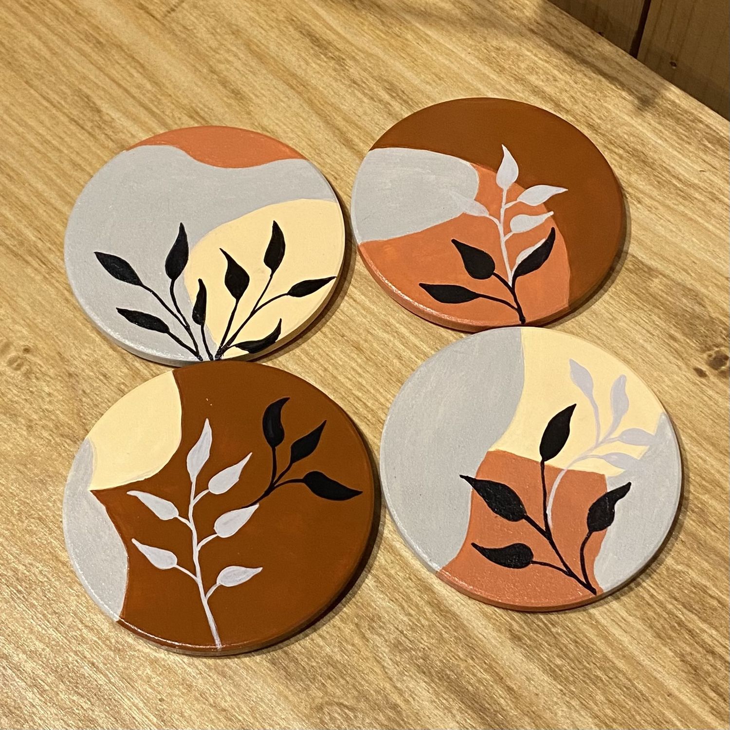Wilson Coaster Set 4PC Brown Branch Boho