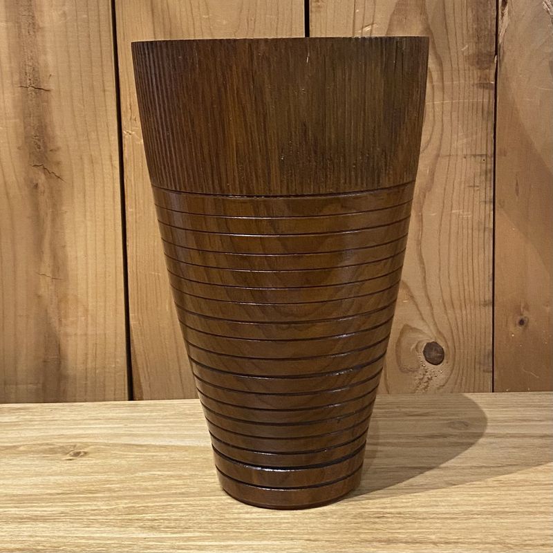 Przybylski Carved Walnut Vase