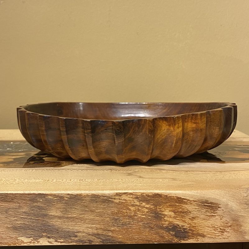 Przybylski Fancy Walnut Carved Bowl
