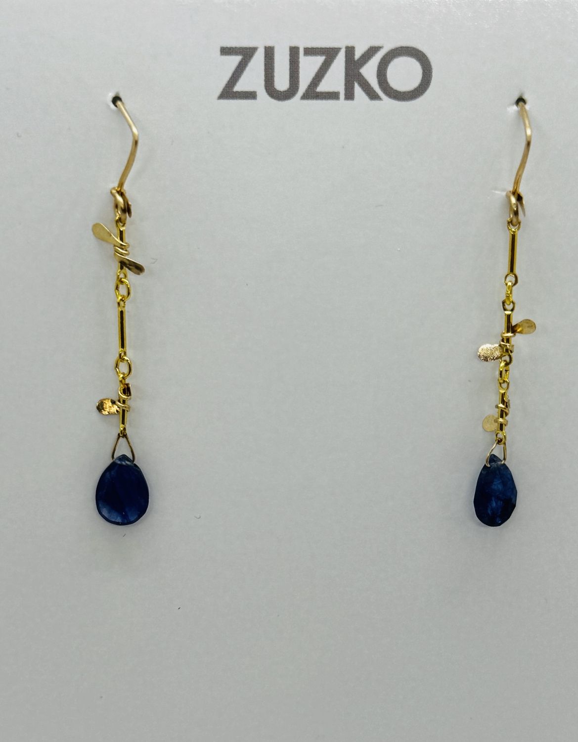 Zuzko Earrings Sweet Pea Gold Sapphire