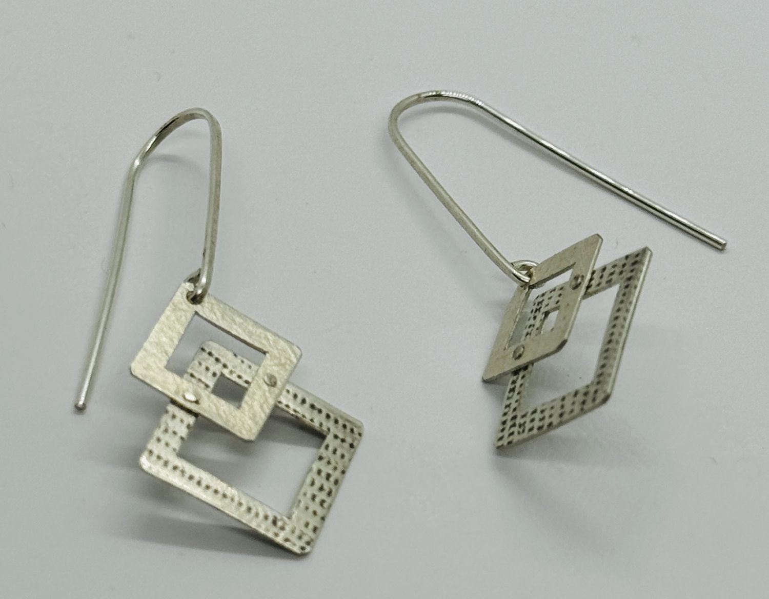 Bent Metal Earrings Squares