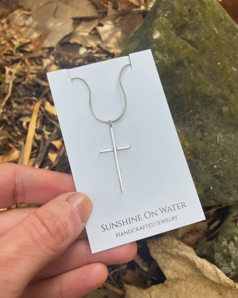 Sunshine Necklace Sterling Silver Cross