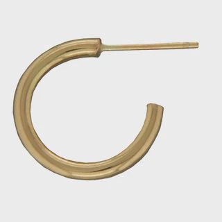 Steel Earrings Gold Filled Medium Hoops