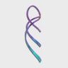 Steel Earrings Mini Double Strand Spiral Niobium