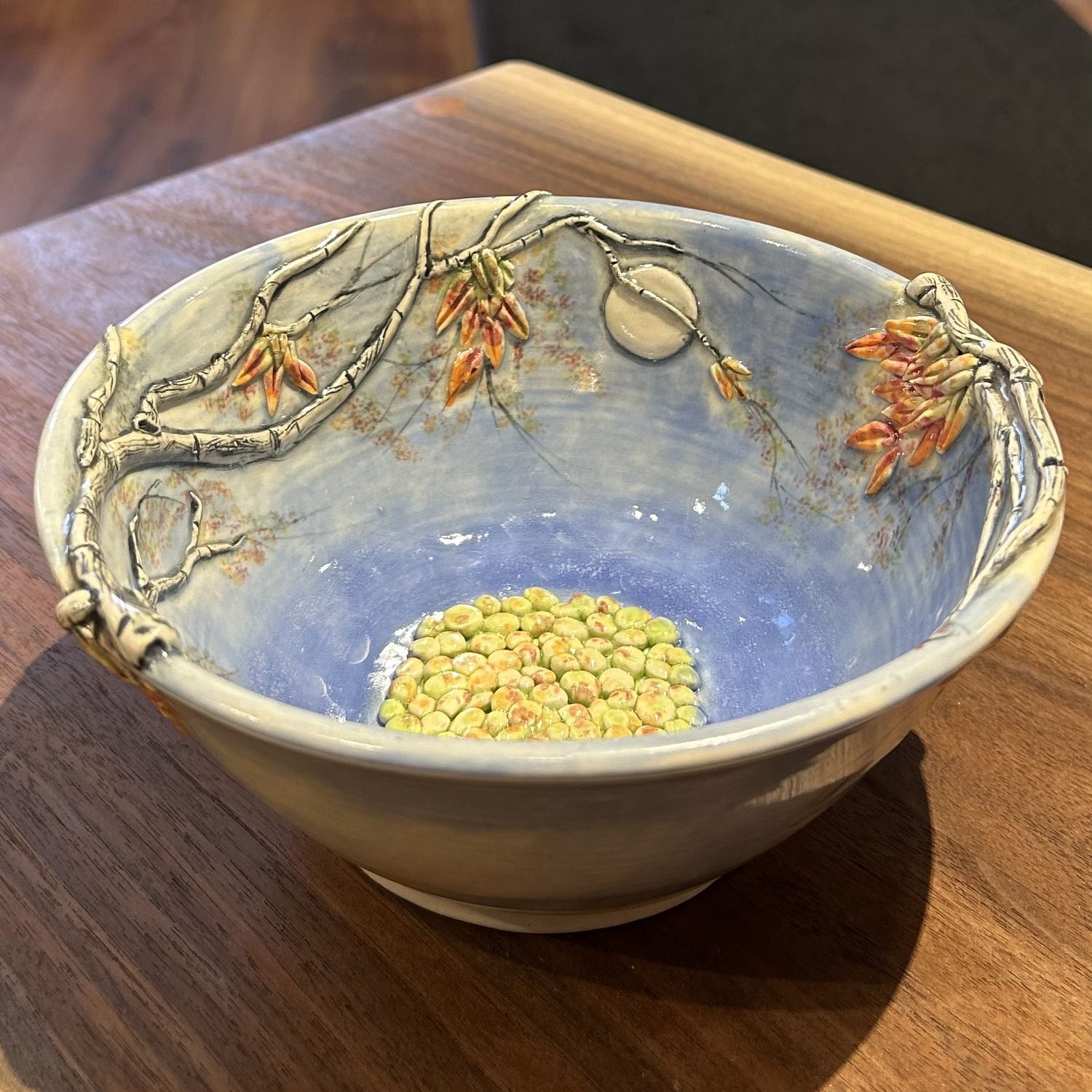 Johnson Bowl Small Birch Sculpture w/Moon