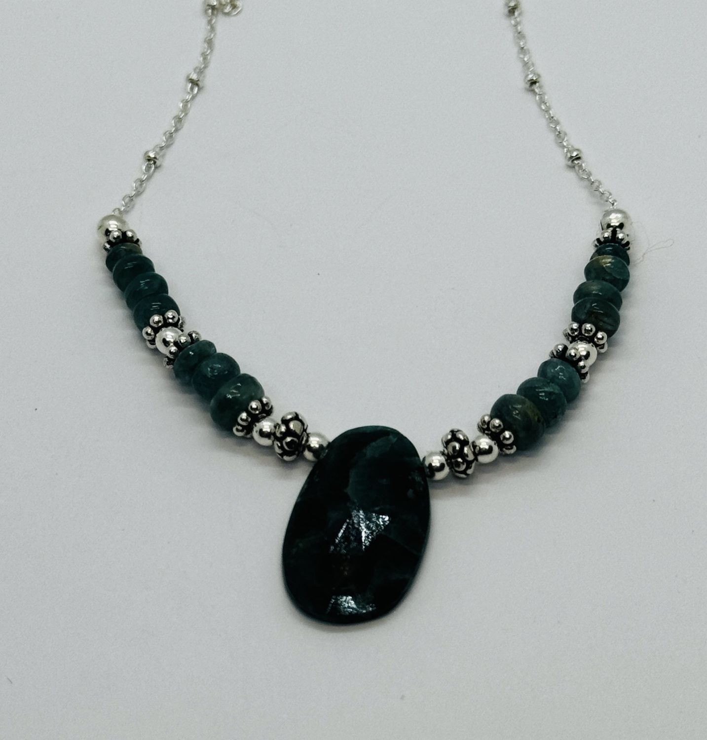 Estancia Necklace Grandidierite Pendant and Beads