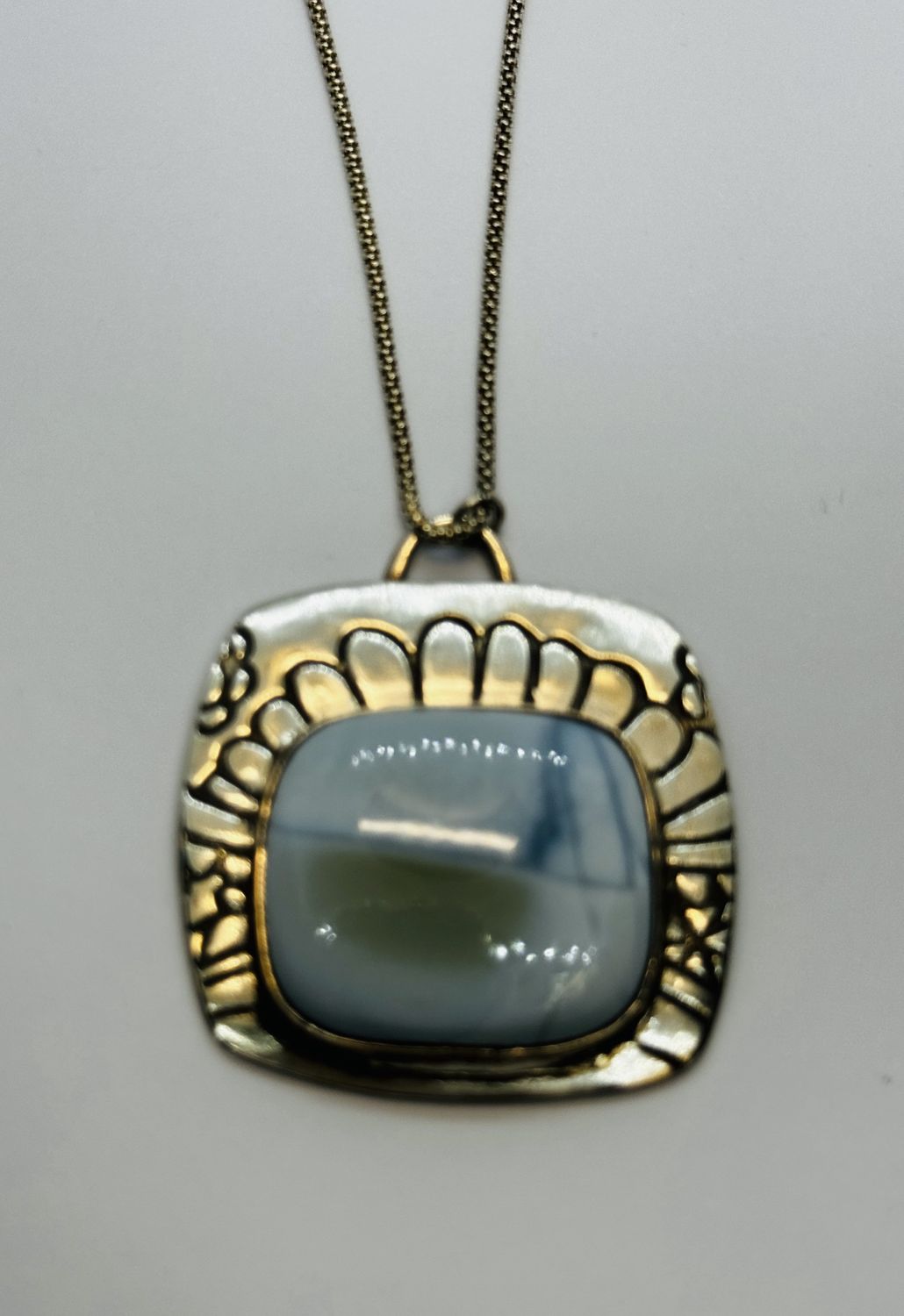 Estancia Necklace Owyhee Blue Opal Large Pendant
