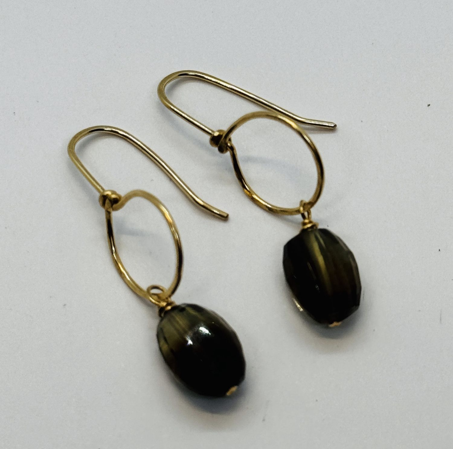 Robb Earrings Faceted Phantom Quartz