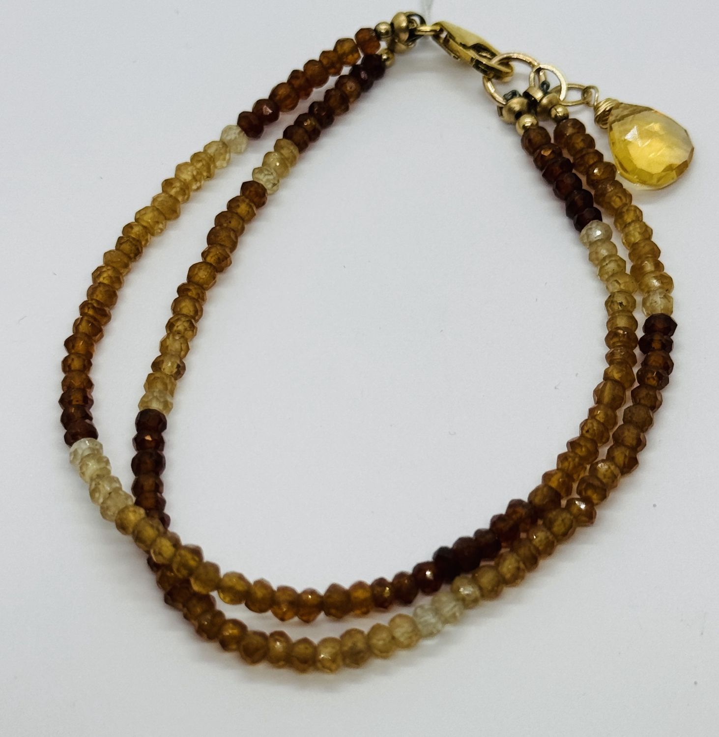 Robb Bracelet Double Strand Hessonite Garnet