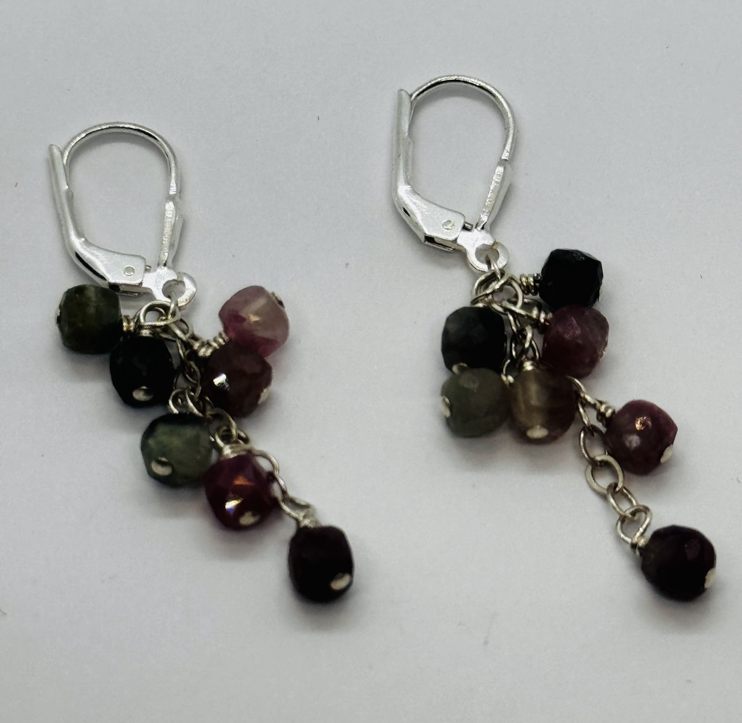 Robb Earrings Tourmaline Clusters