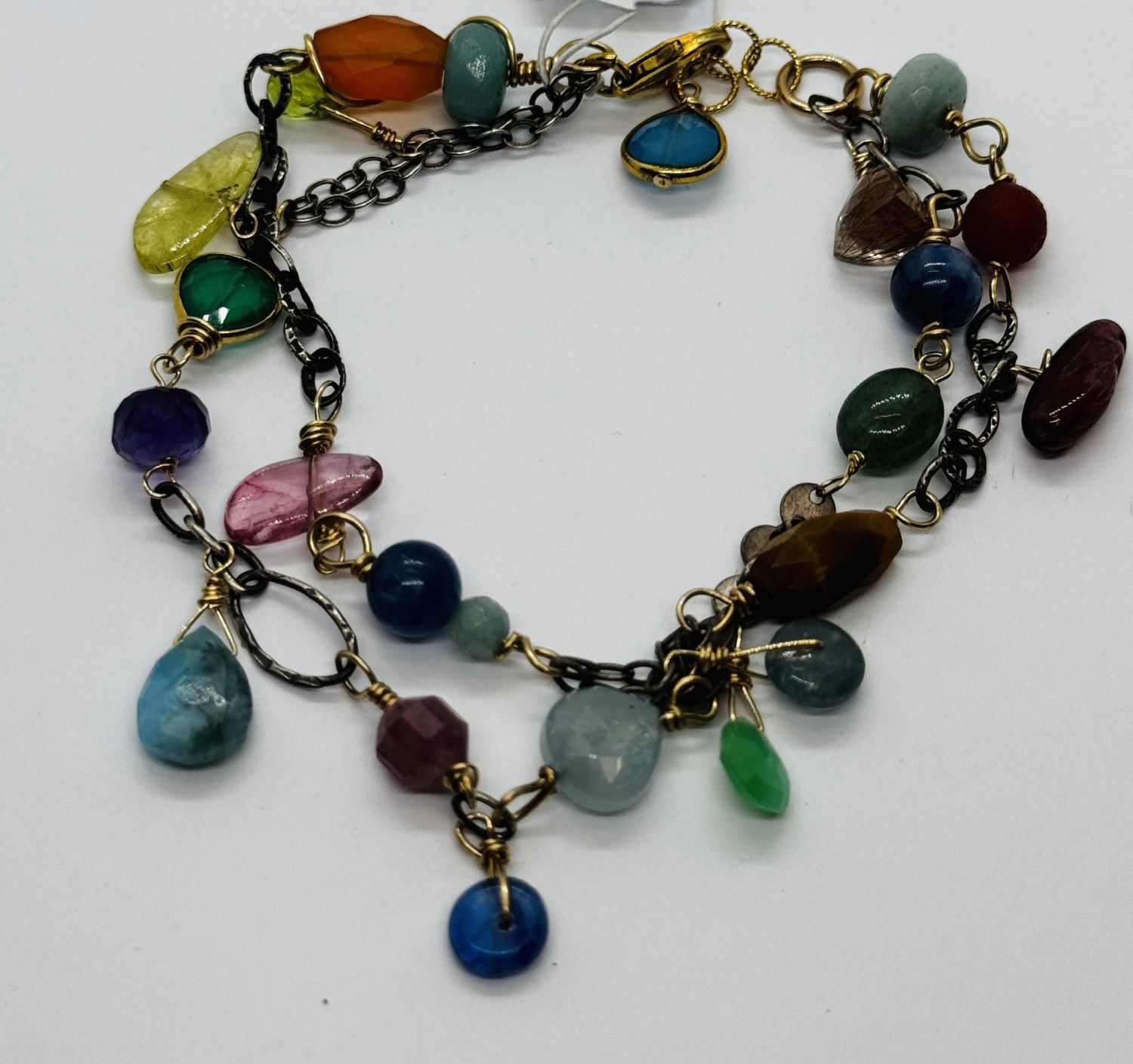 Robb Bracelet Double Strand Mixed Gemstones