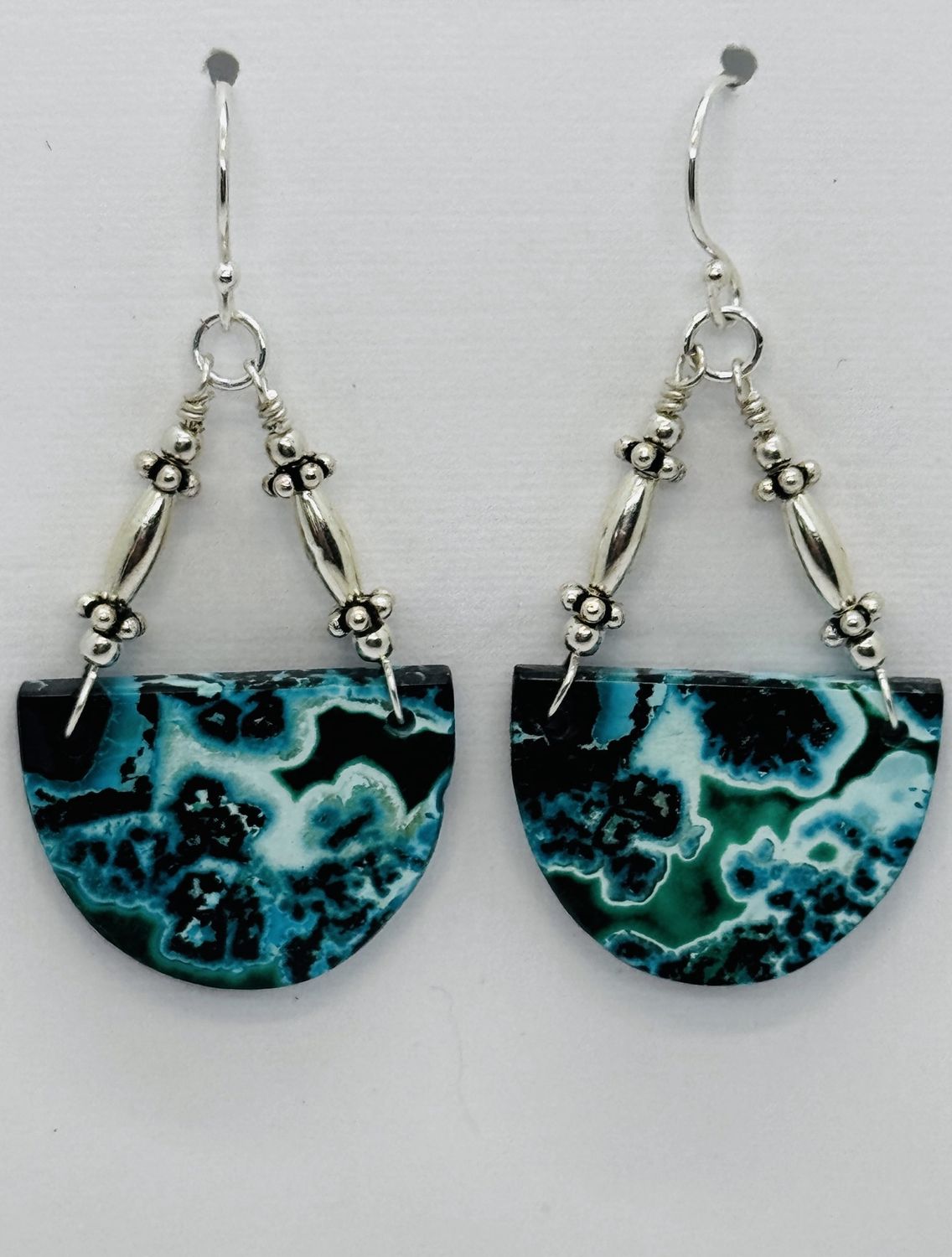 Estancia Earrings Chrysocolla Half Moon