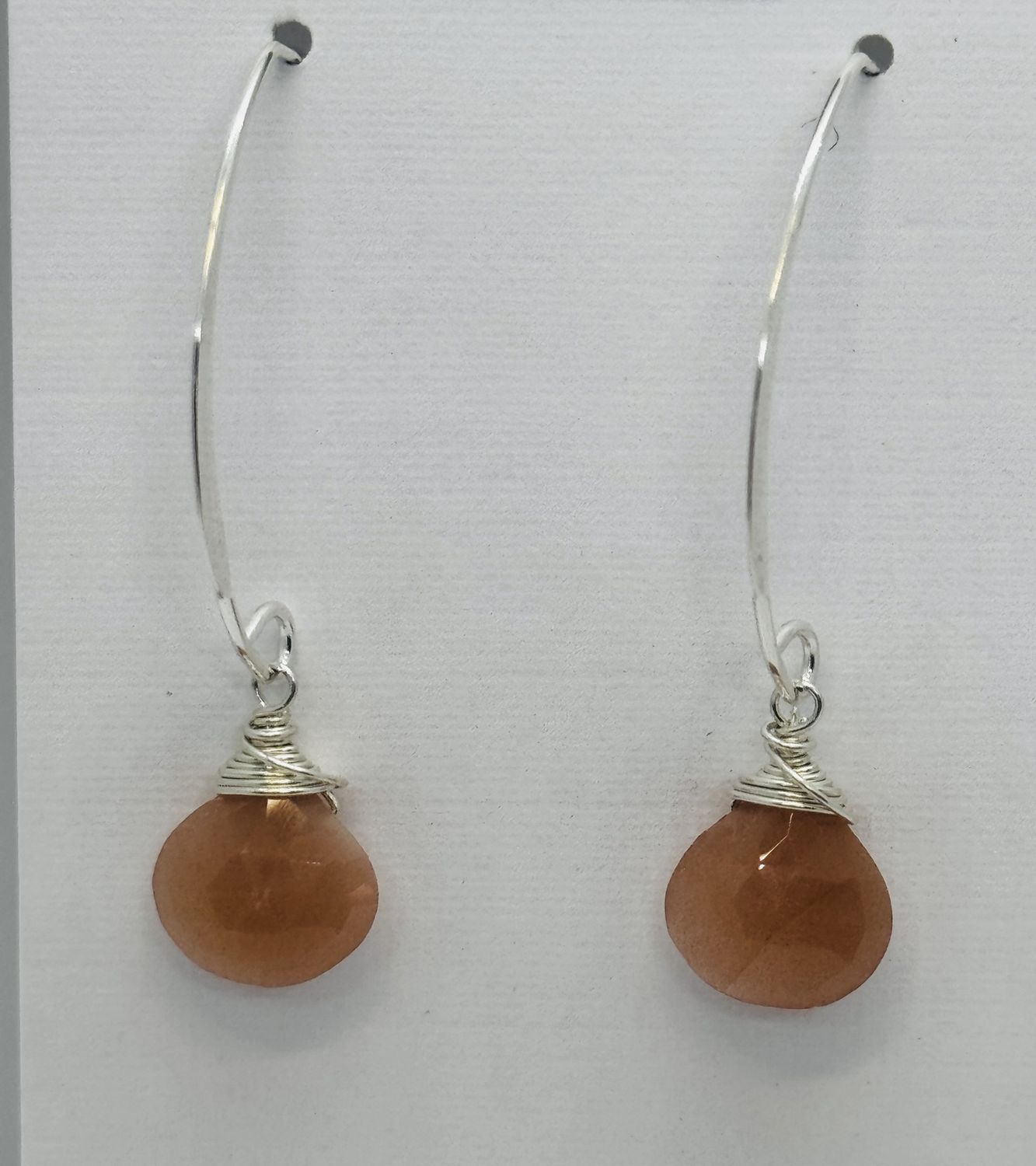 Estancia Earrings Peach Moonstone