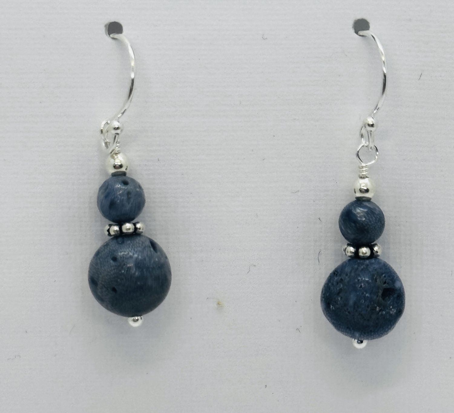 Estancia Earrings Natural Blue Coral