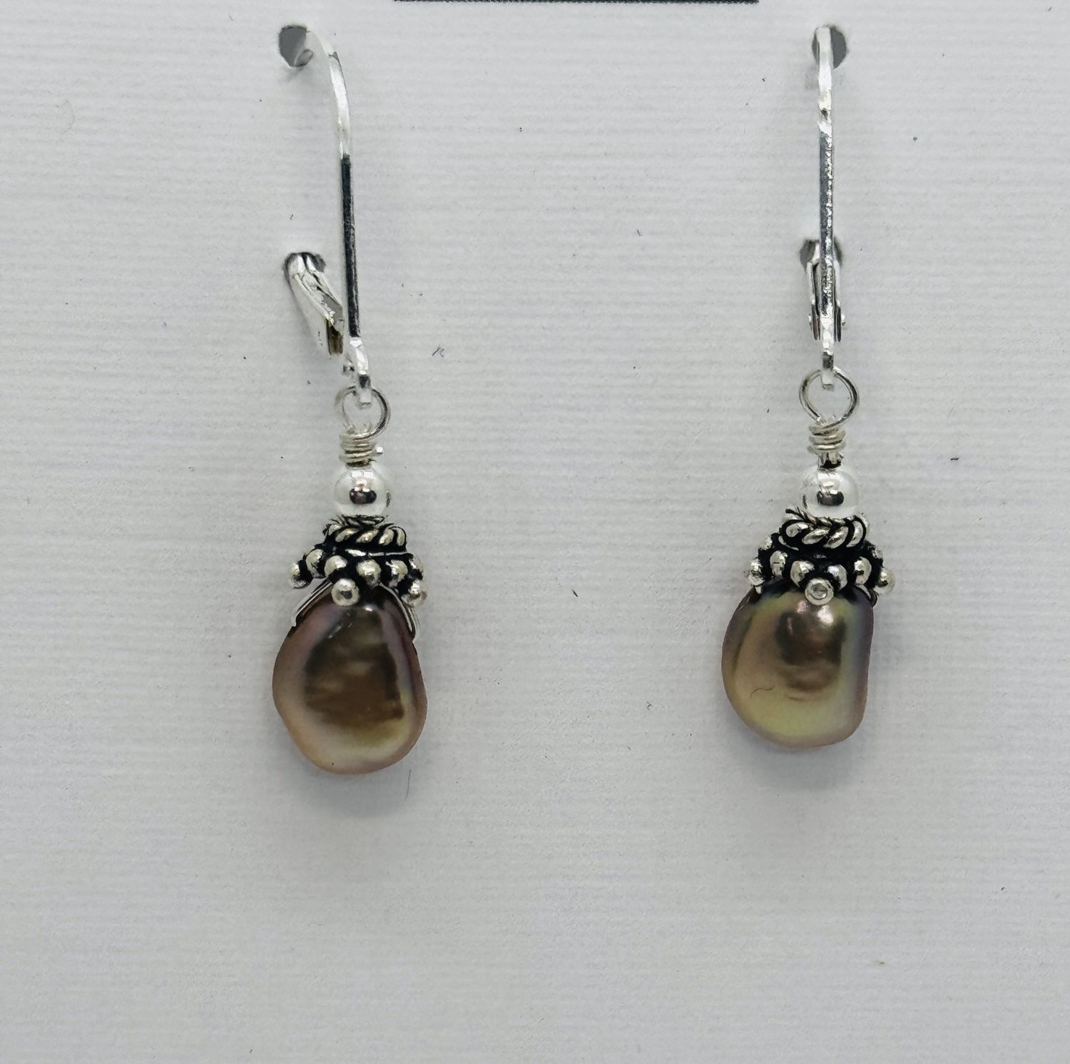 Estancia Earrings Champagne Pearls