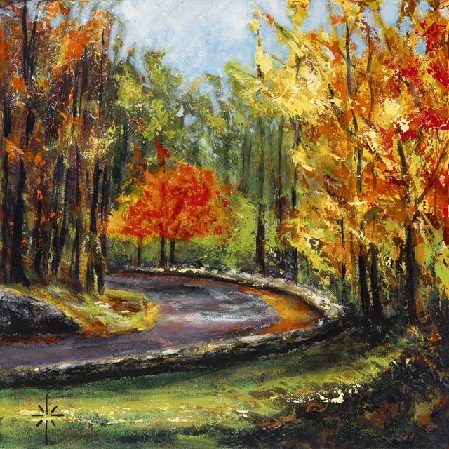 Traugott Acrylic on Canvas &quot;The Curve&quot;