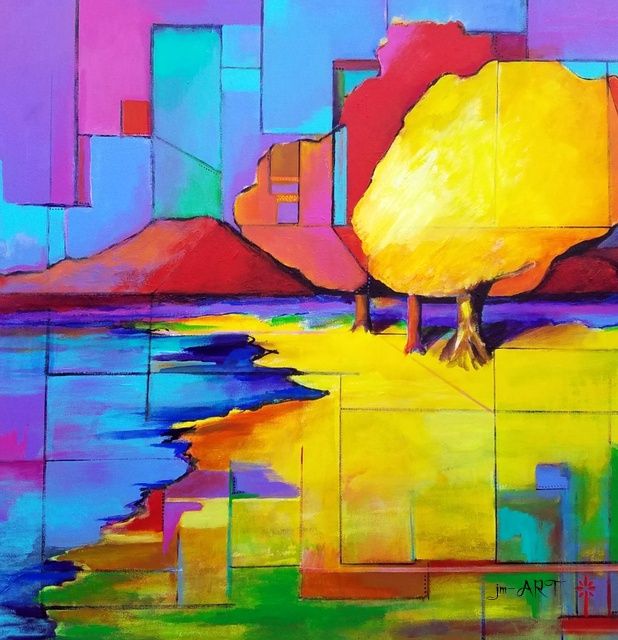 Traugott Print on Canvas &quot;The Yellow Tree&quot;