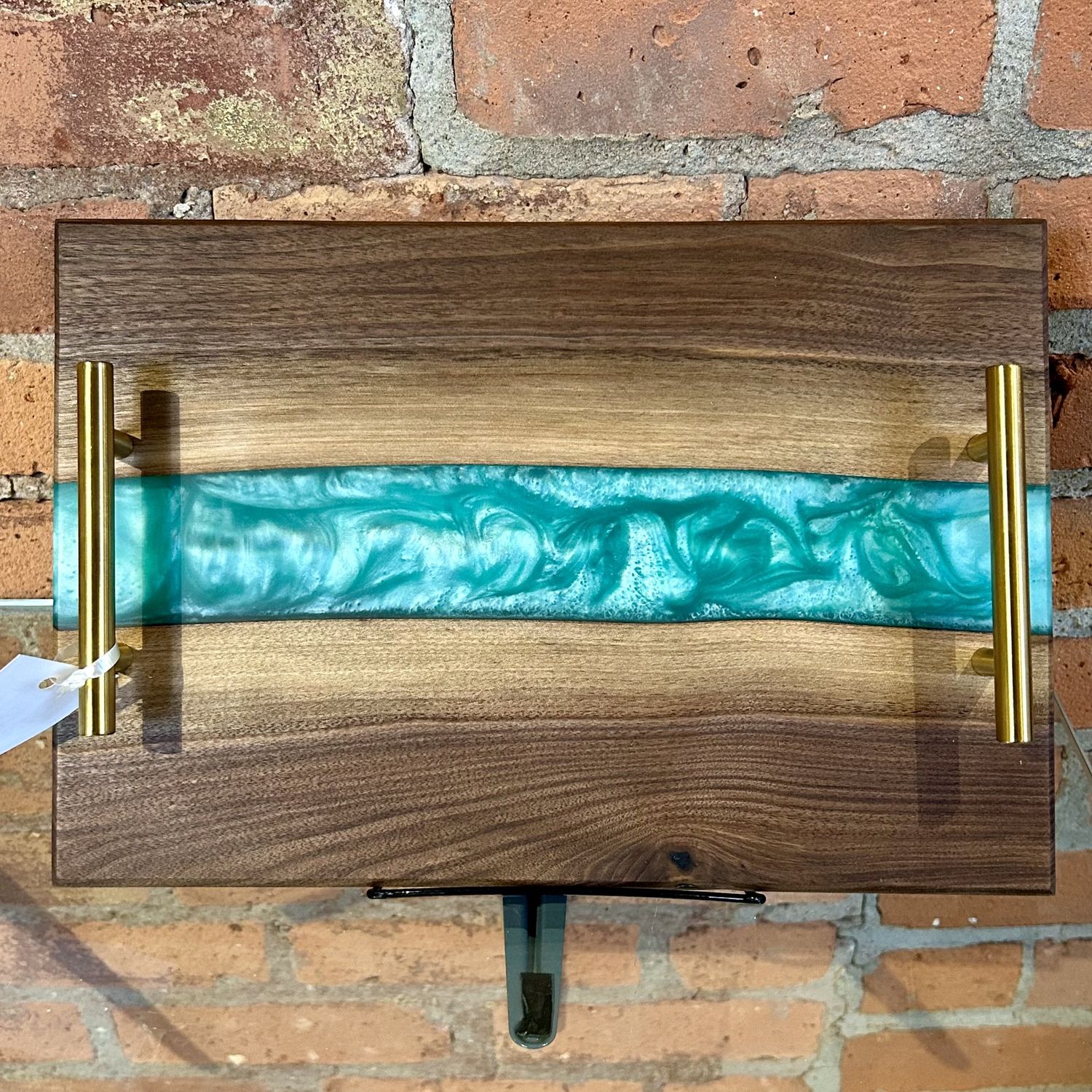 GM Charcuterie Board Walnut Turquoise Resin