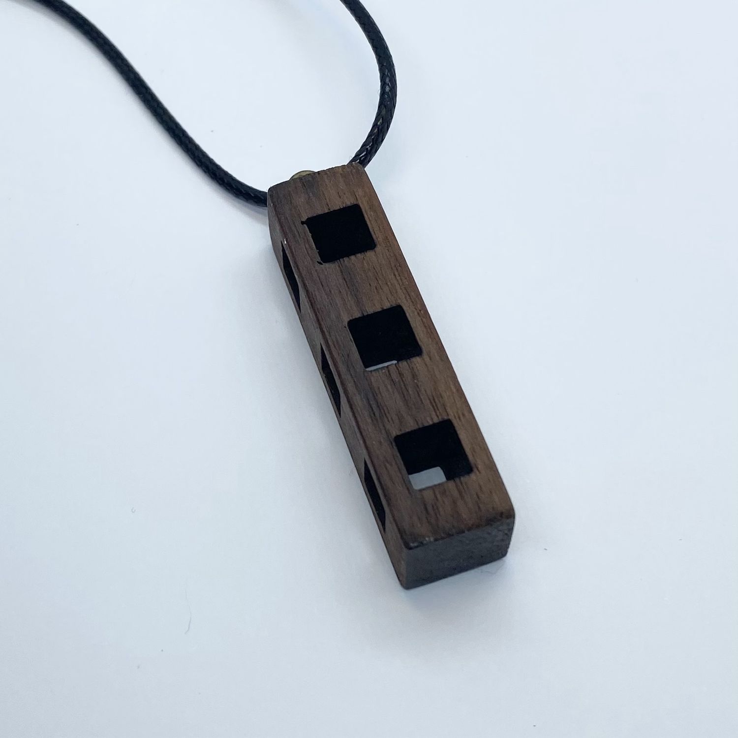 By Julius Necklace Small Walnut Triple Square