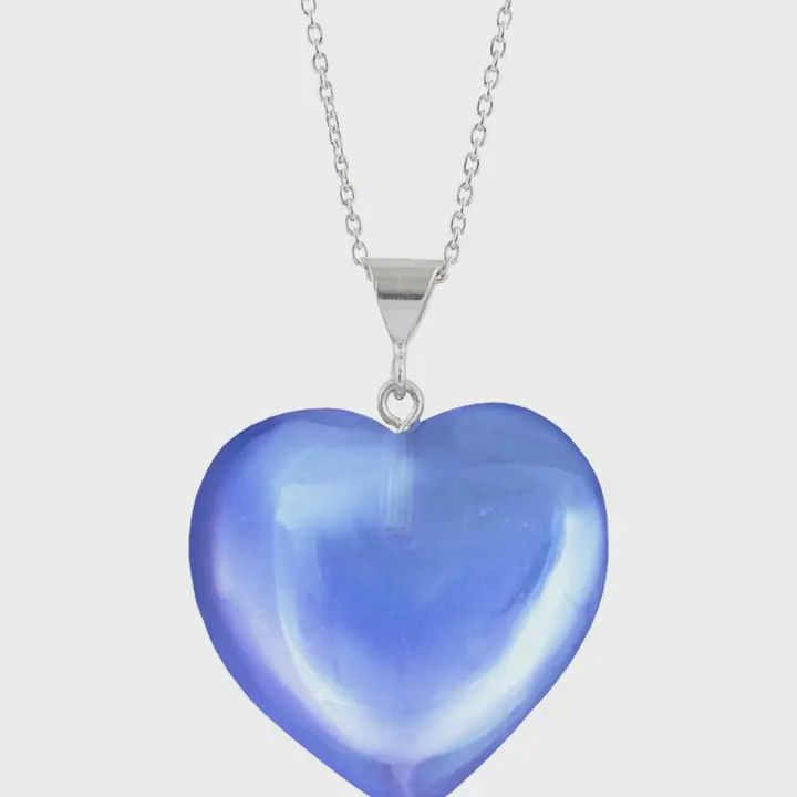 Leightworks Large Heart Pendant, Color: Polished Blue