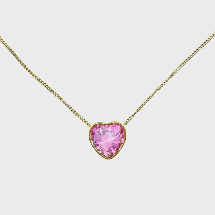 Leightworks Aurora Heart Pendant Pink