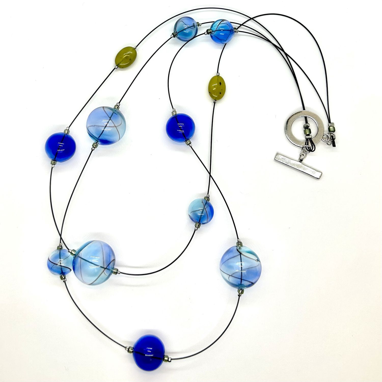 Tsay Necklace Blue Glass Beads