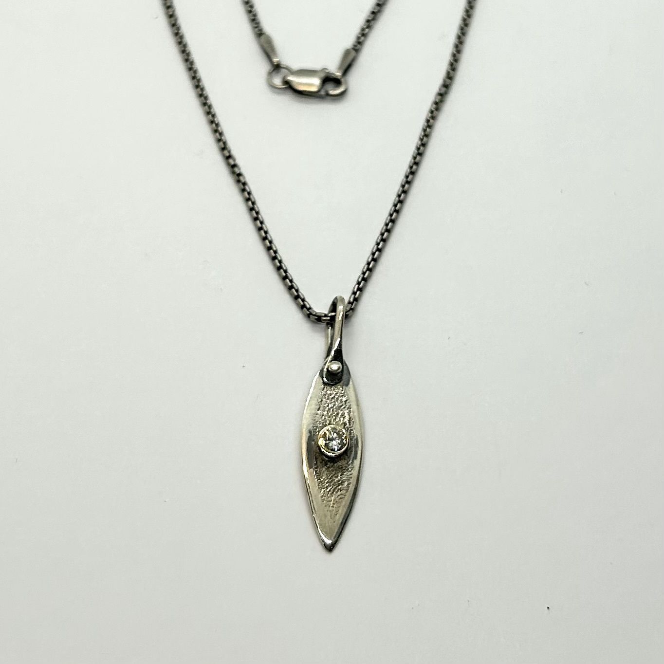 Gonzales Necklace Elongated Oval with Diamond