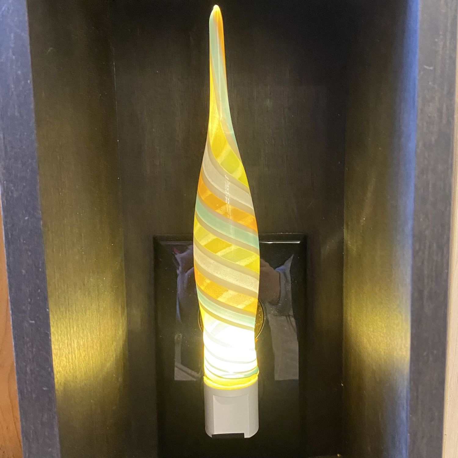 Probstein Glass Nightlight Soft Rainbow Slim Pattern