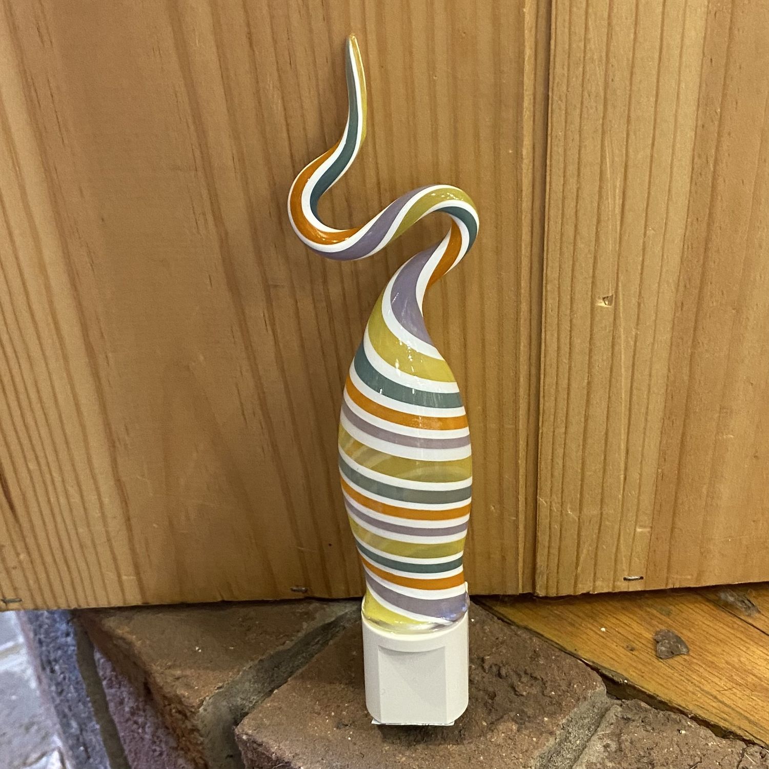Probstein Glass Nightlight Soft Rainbow Twist Top