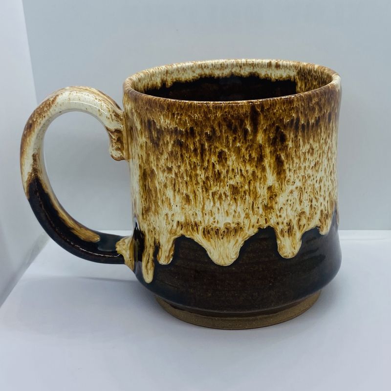 Okechukwu Medium Mug Brown Drip Glaze